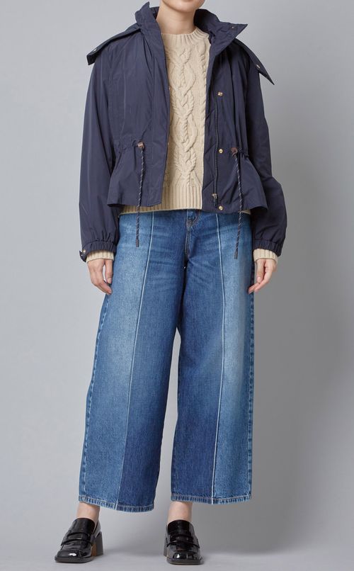 フーディジップアップブルゾン