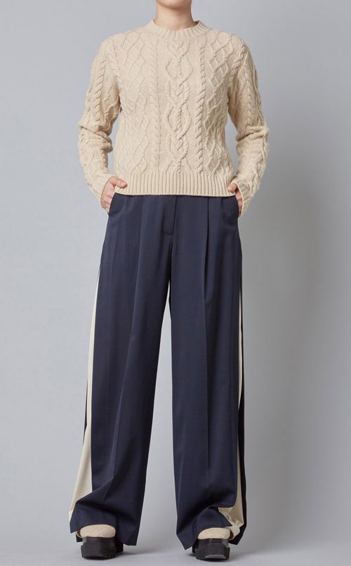 サイドスリットワイドパンツ