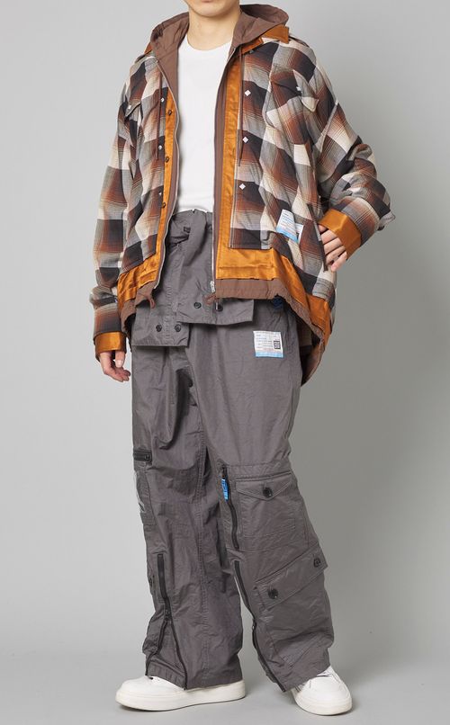 3レイヤードチェックシャツ