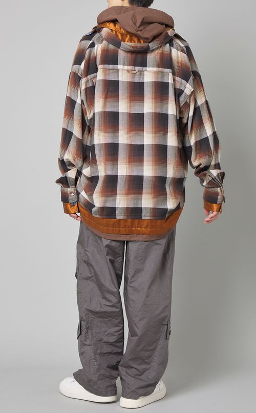 3レイヤードチェックシャツ