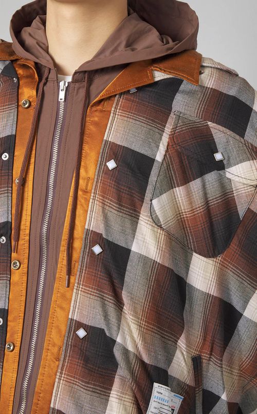 3レイヤードチェックシャツ