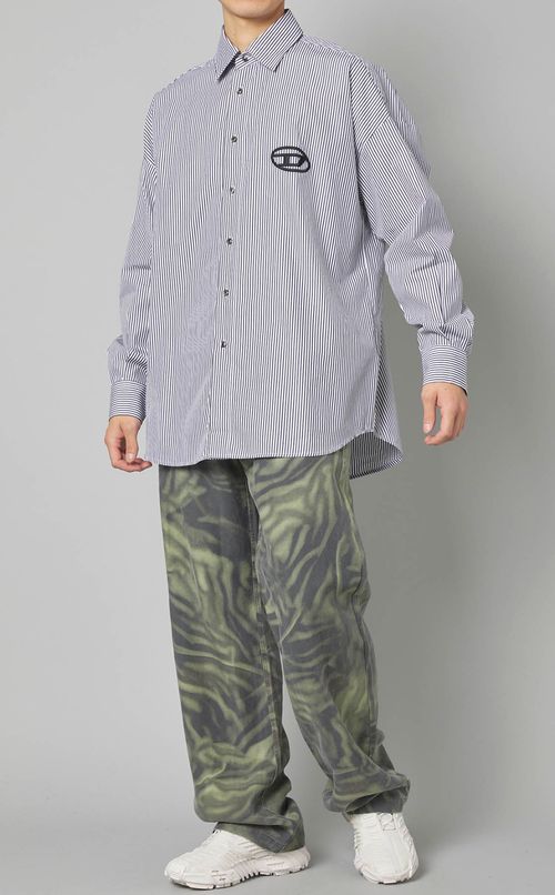 ロゴビッグストライプシャツ