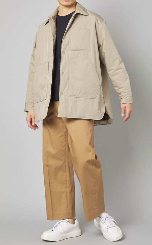 タフタオーバーシャツブルゾン