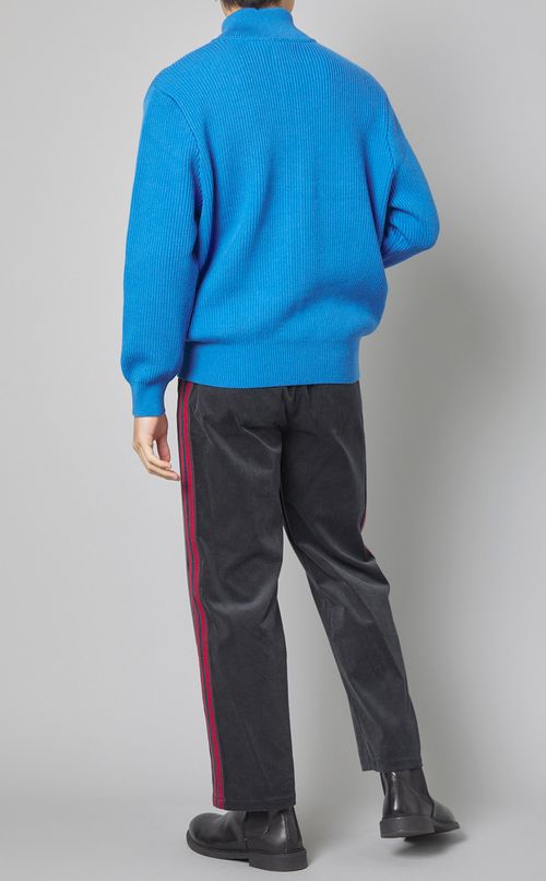 リブニットジップブルゾン