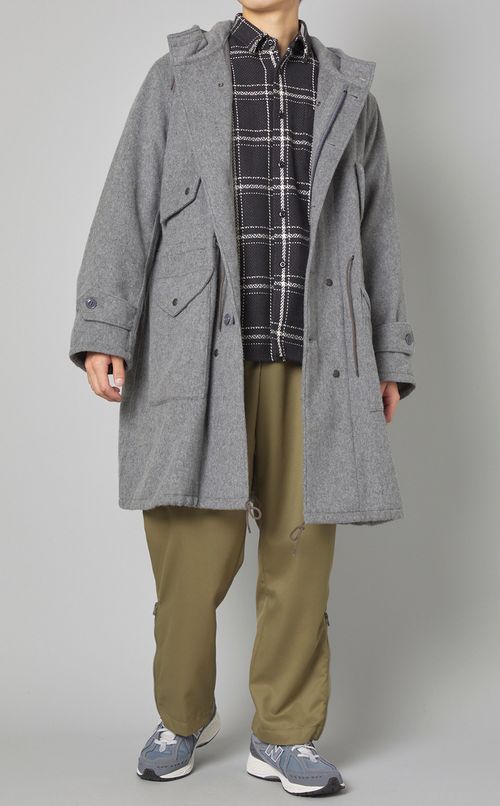 ウールモッサミリタリーパーカコート