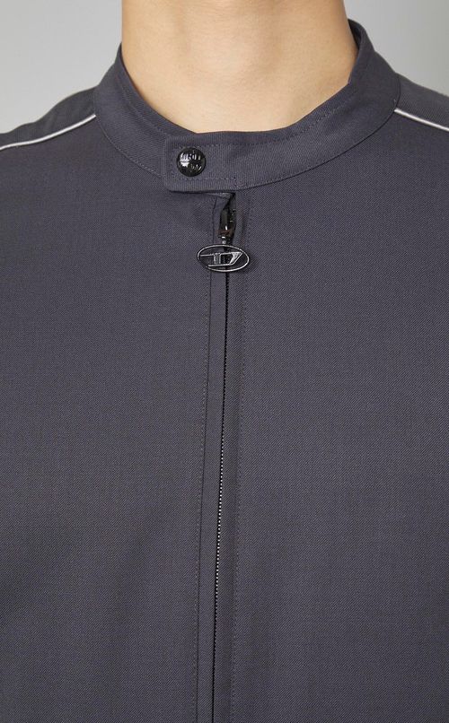 ウールコンビブルゾン