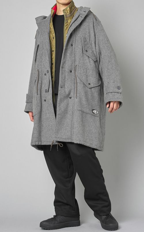 ウールモッサミリタリーパーカコート