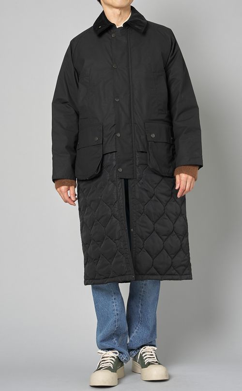 ワックスコットンレイヤードコート