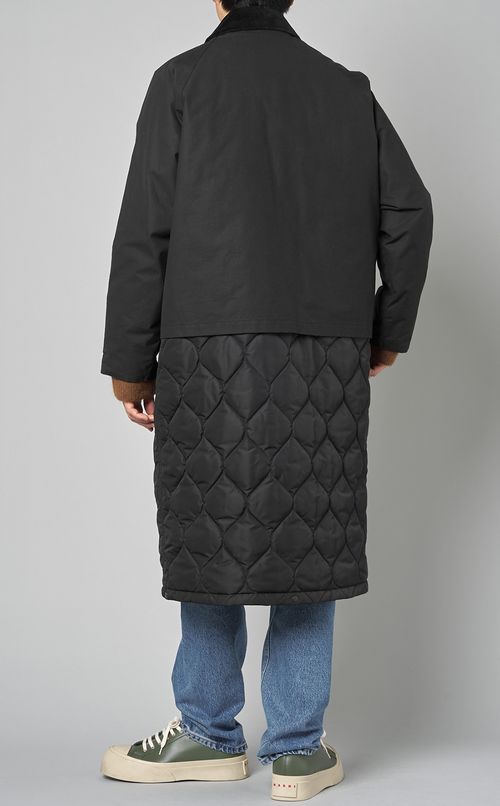 ワックスコットンレイヤードコート