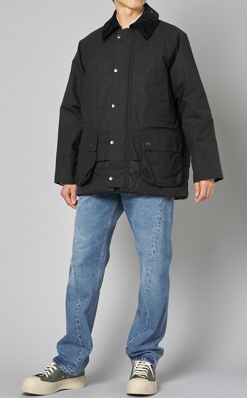 ワックスコットンレイヤードコート