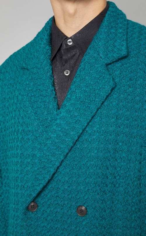 ワッフルツイードダブルコート