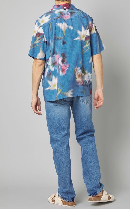 フラワーデジタルプリントシャツ