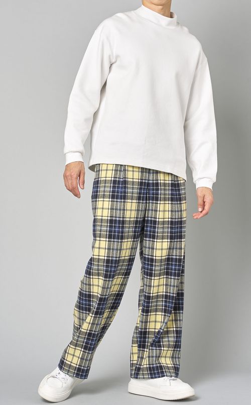 サイドアジャストチェックパンツ