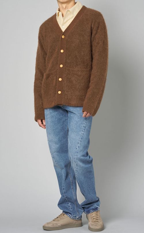 モヘアカーディガン