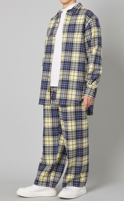 サイドアジャストチェックパンツ