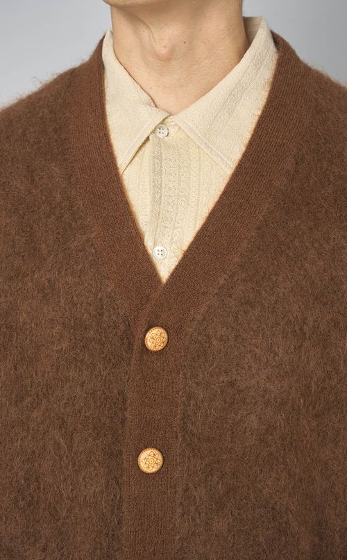 モヘアカーディガン