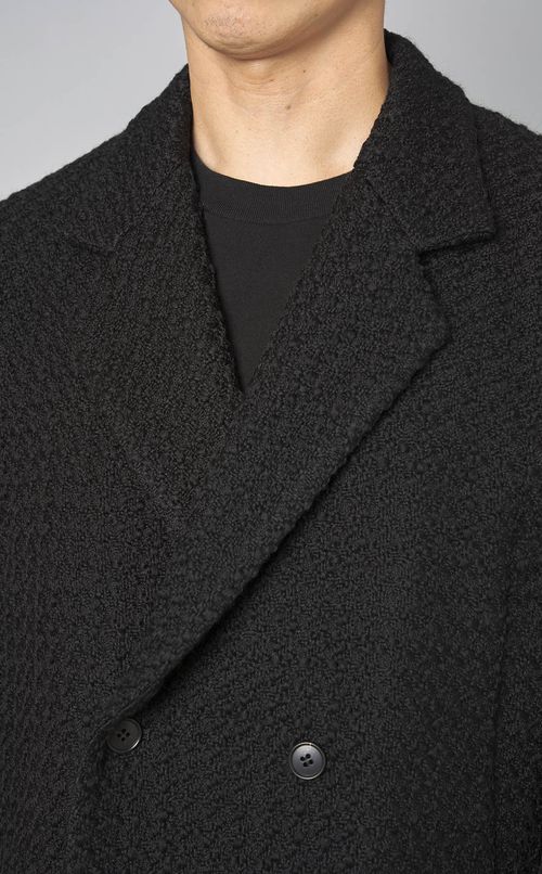 ワッフルツイードダブルコート