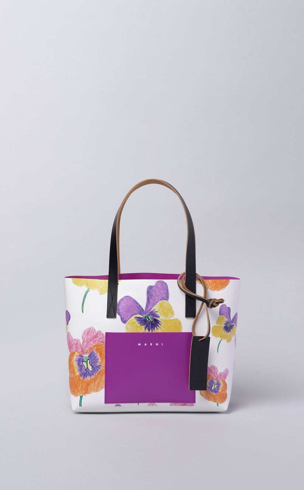 フラワープリントトートバッグ