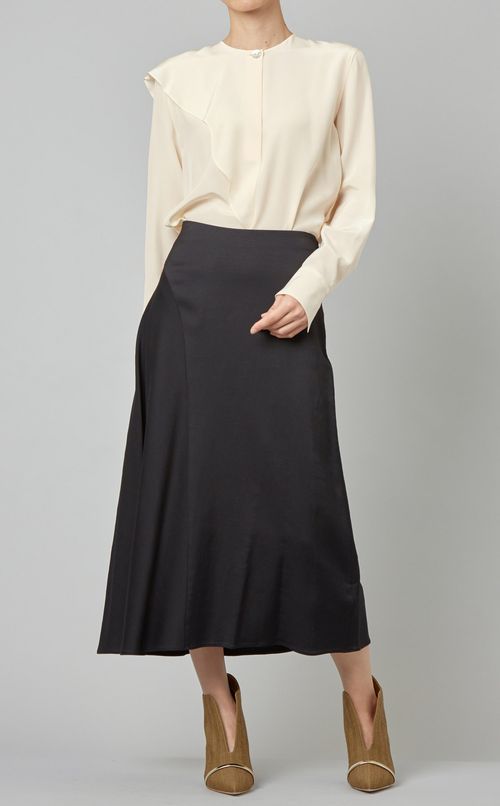 アシンメトリーミディスカート