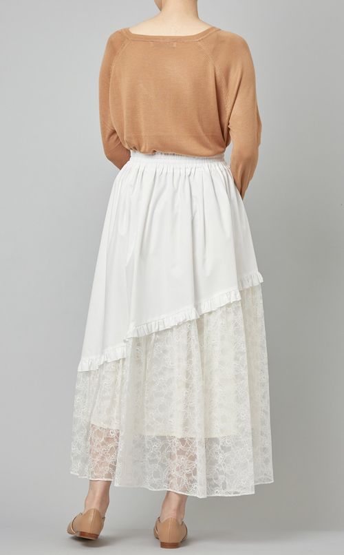 フラワーレースコンビスカート