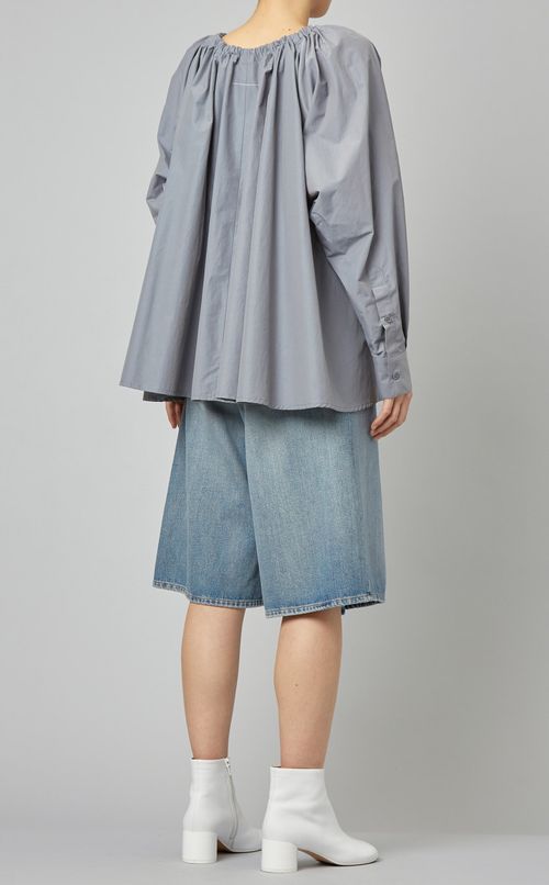 ギャザースモックブラウス