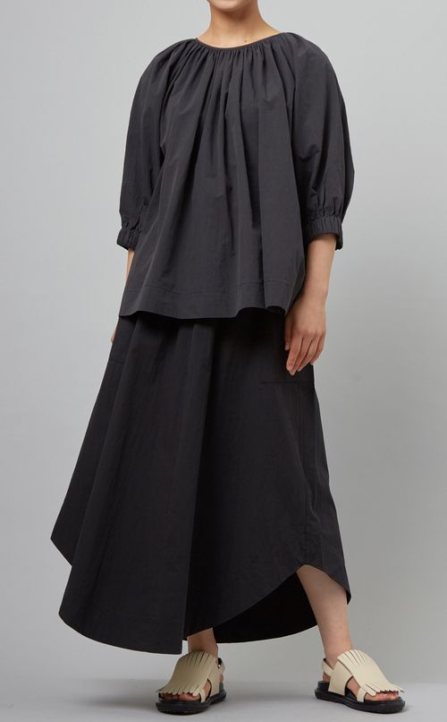 アシンメトリーヘムラインイージースカート