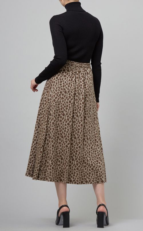 レオパードフレアスカート