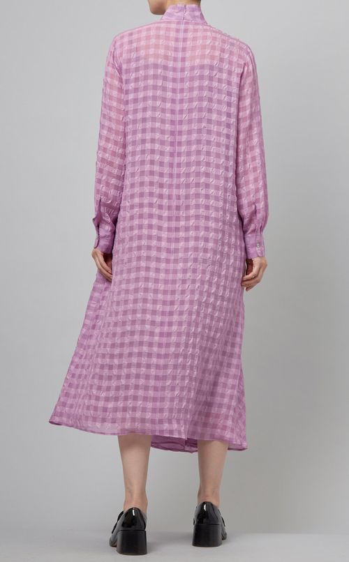 サッカーチェックギャザーワンピース