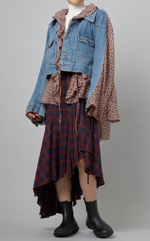 バックプリントデニムジャケット