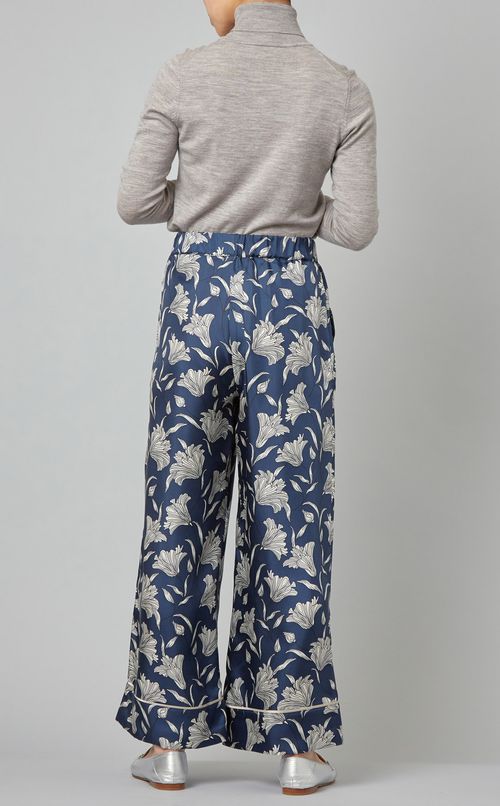 フラワープリントイージーパンツ