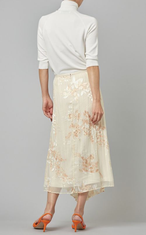 フラワーデザインアシンメトリースカート