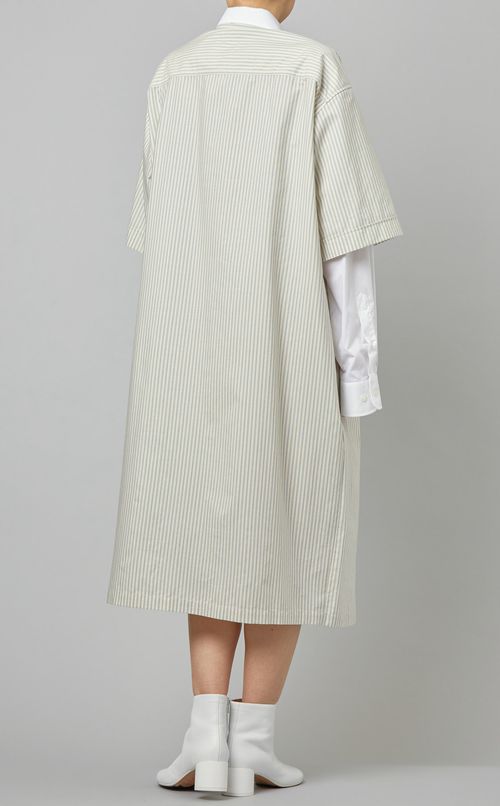レイヤードロングシャツワンピース