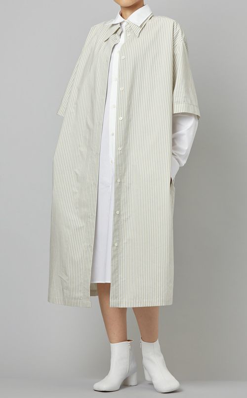 レイヤードロングシャツワンピース