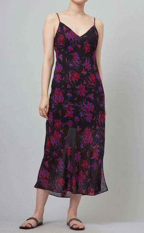 フラワープリントキャミソールワンピース