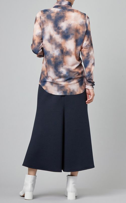 タイダイ柄ハイネックプルオーバー