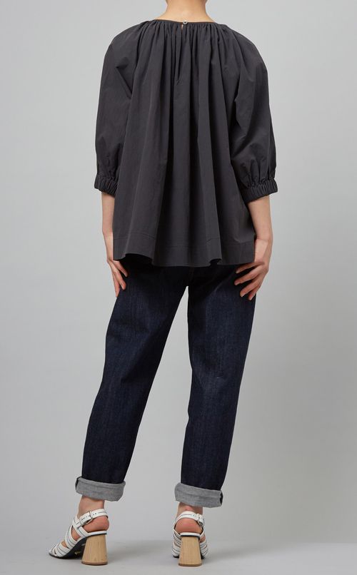 パフスリーブギャザーブラウス