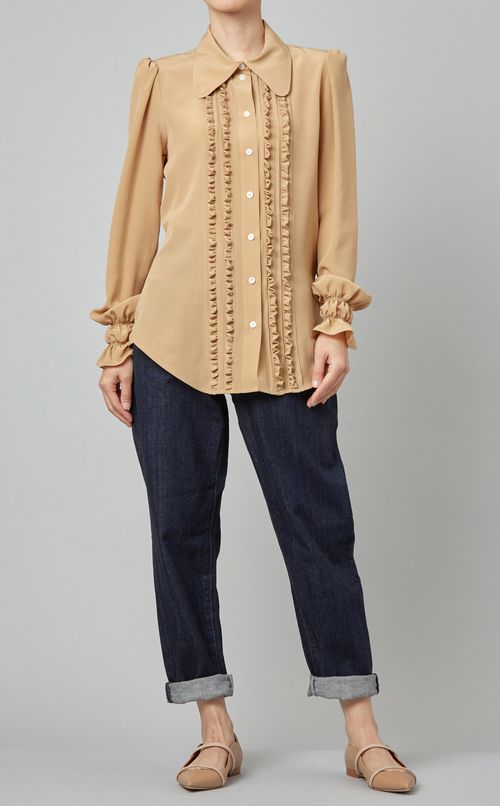 フリルディティールブラウス