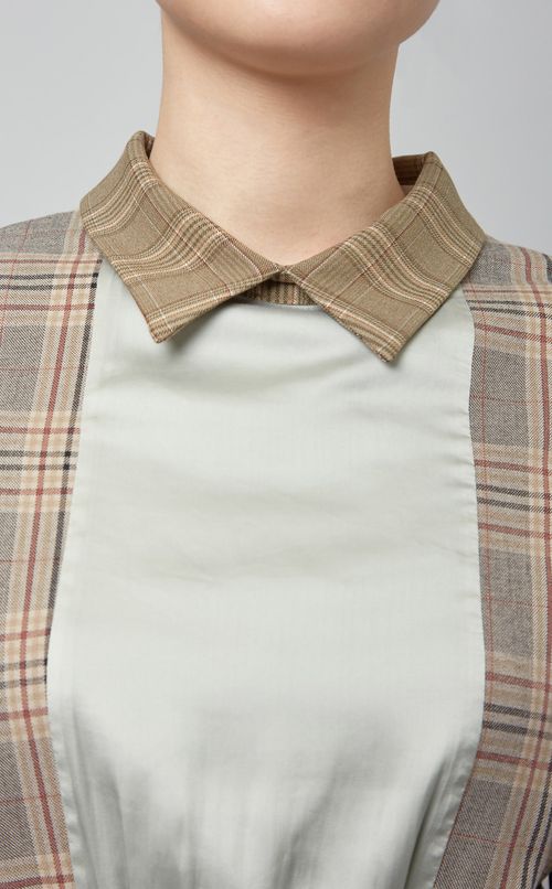 パッチワークフレアワンピース