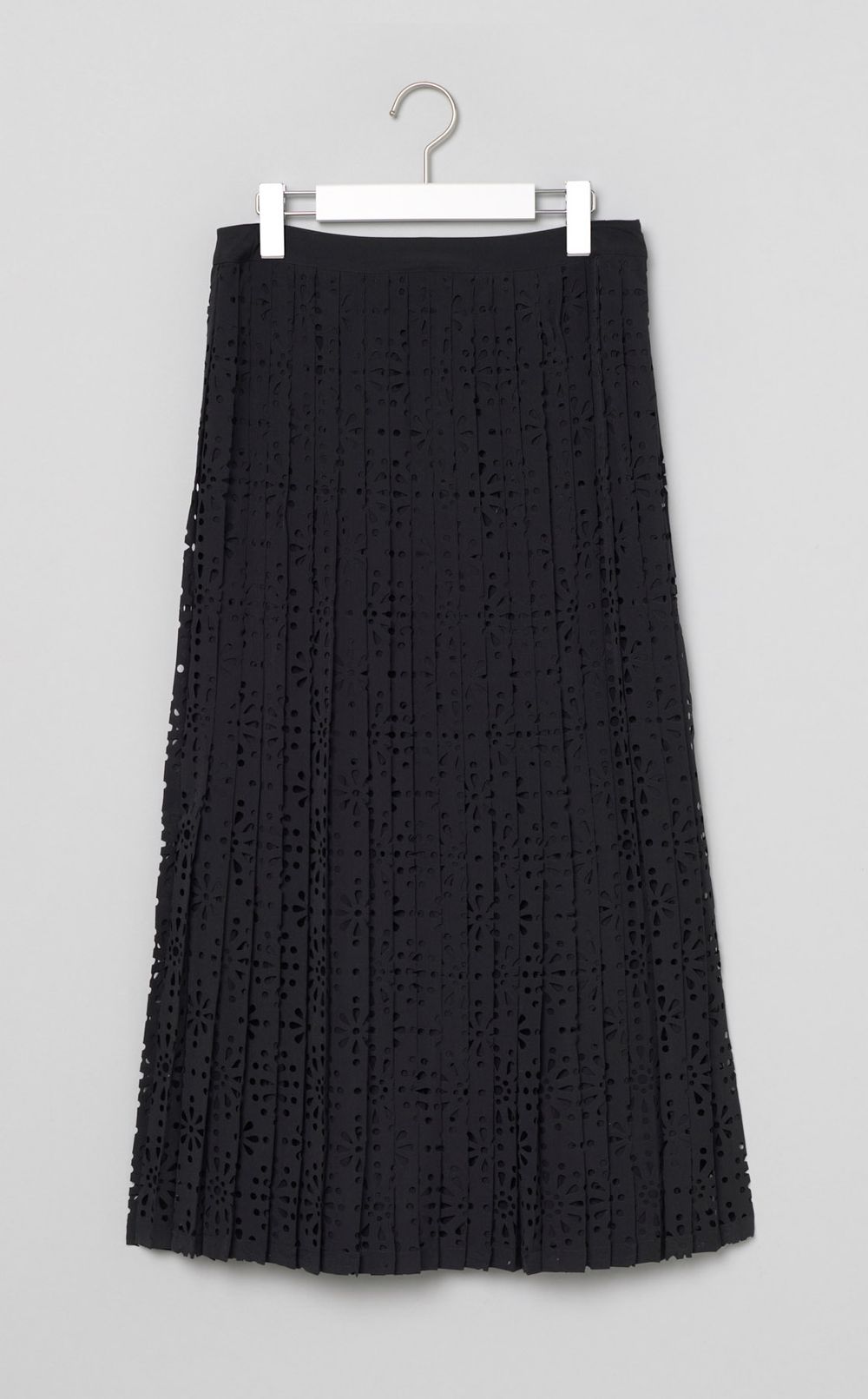 フラワーレースフレアロングスカート